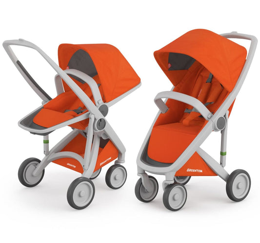 Greentom 2 in 1 Stroller - Grey/Orange - 8.71932E+12