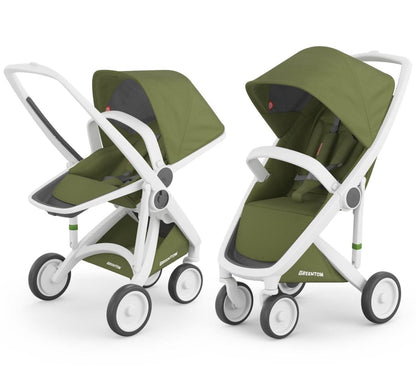 Greentom 2 in 1 Stroller - White/Olive - 8.71932E+12