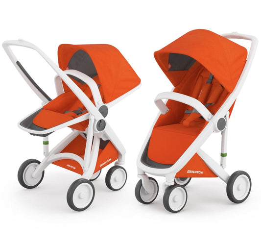 Greentom 2 in 1 Stroller - White/Orange - 8.71932E+12