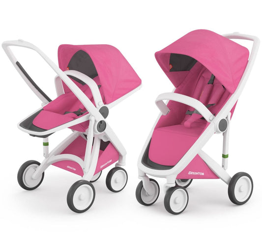 Greentom 2 in 1 Stroller - White/Pink - 8.71932E+12
