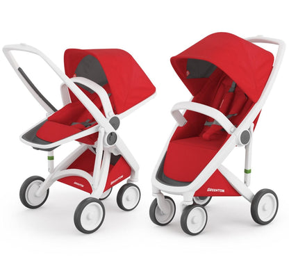 Greentom 2 in 1 Stroller - White/Red - 8.71932E+12