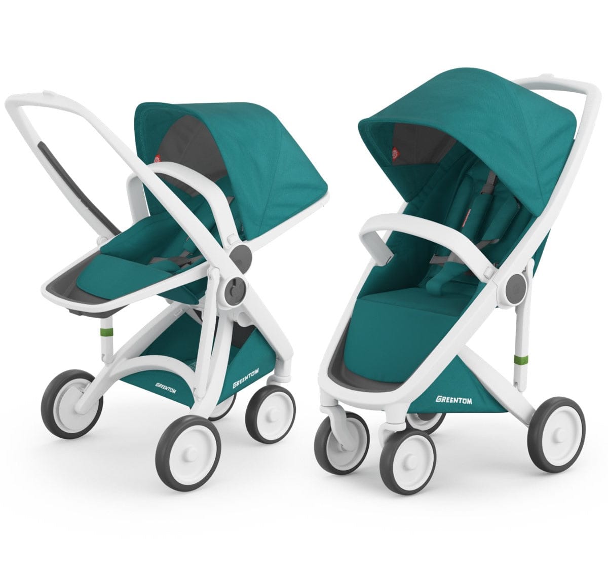 Greentom 2 in 1 Stroller - White/Teal - 8.71932E+12