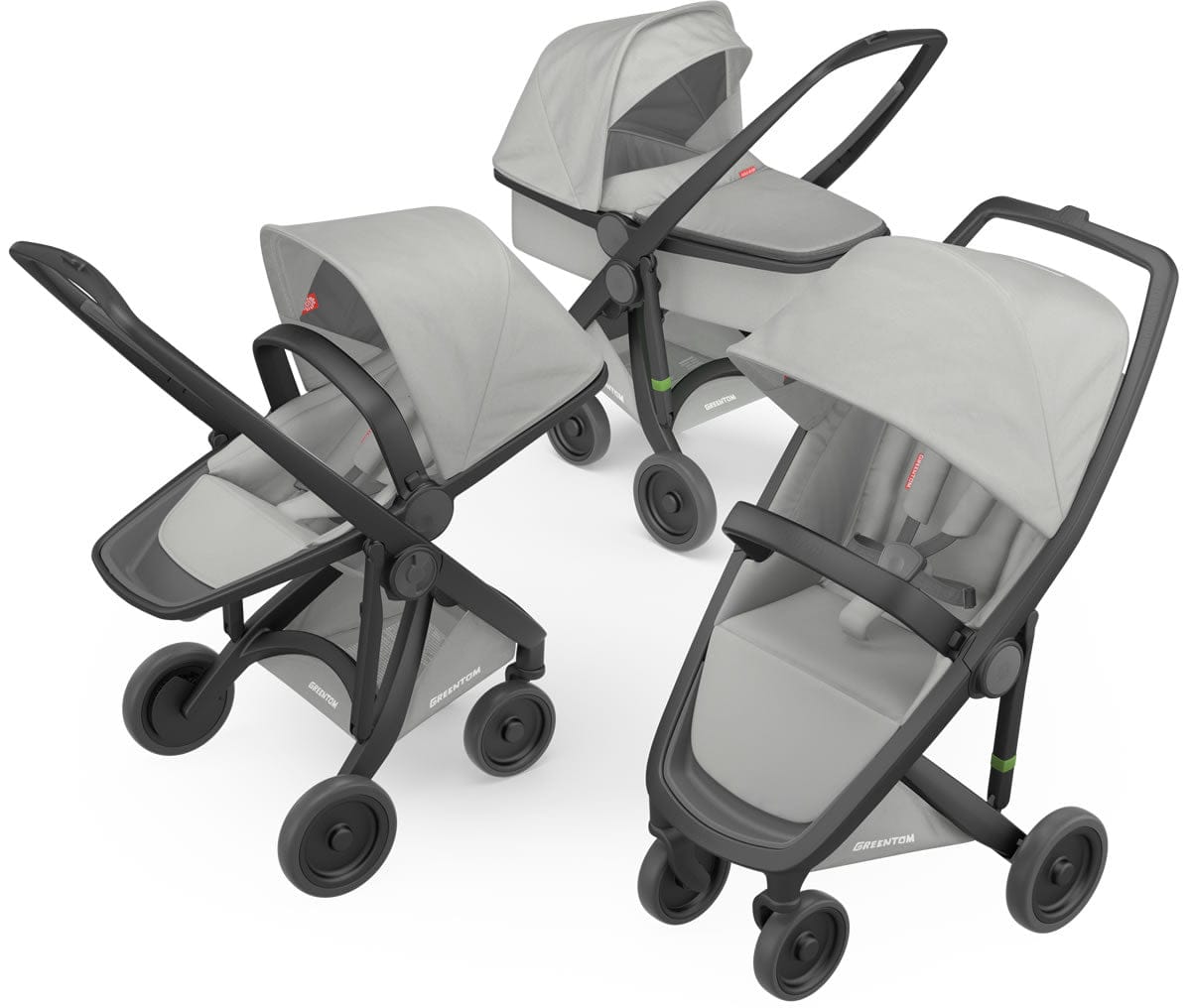 Greentom 3 in 1 Stroller - Black/Grey - 8.71932E+12