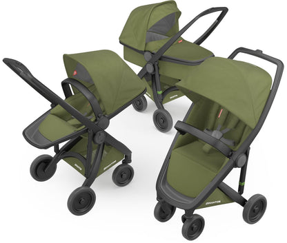 Greentom 3 in 1 Stroller - Black/Olive - 8.71932E+12