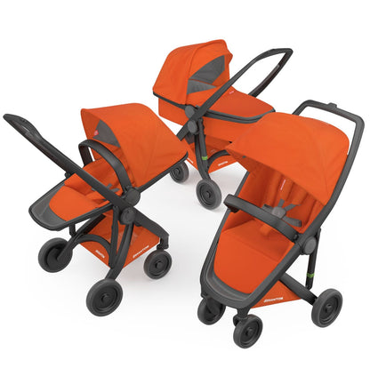 Greentom 3 in 1 Stroller - Black/Orange - 8.71932E+12