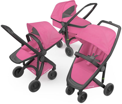 Greentom 3 in 1 Stroller - Black/Pink - 8.71932E+12
