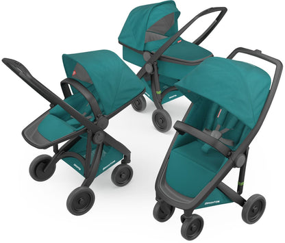Greentom 3 in 1 Stroller - Black/Teal - 8.71932E+12