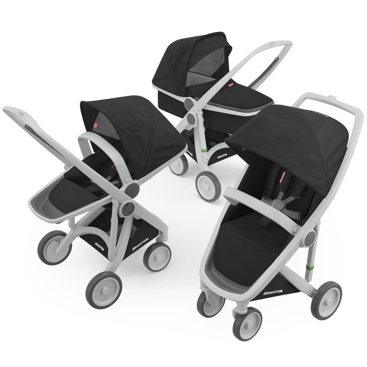 Greentom 3 in 1 Stroller - Grey/Black - 8.71932E+12