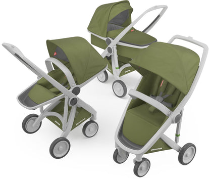 Greentom 3 in 1 Stroller - Grey/Olive - 8.71932E+12
