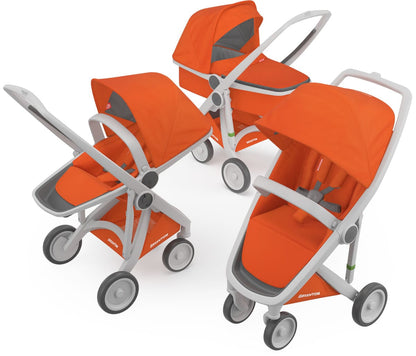 Greentom 3 in 1 Stroller - Grey/Orange - 8.71932E+12