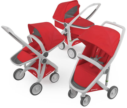 Greentom 3 in 1 Stroller - Grey/Red - 8.71932E+12
