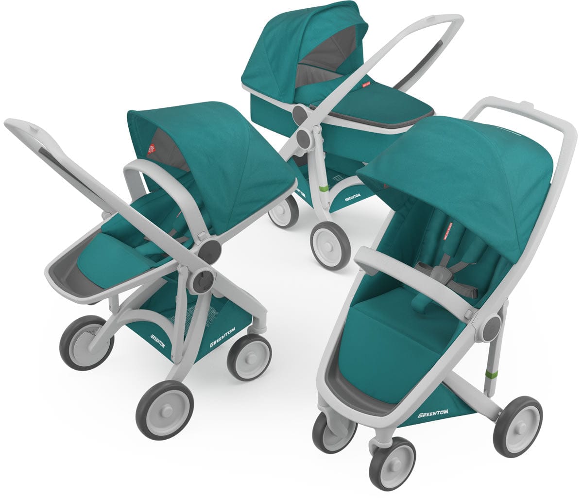 Greentom 3 in 1 Stroller - Grey/Teal - 8.71932E+12