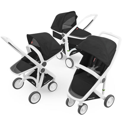 Greentom 3 in 1 Stroller - White/Black - 8.71932E+12