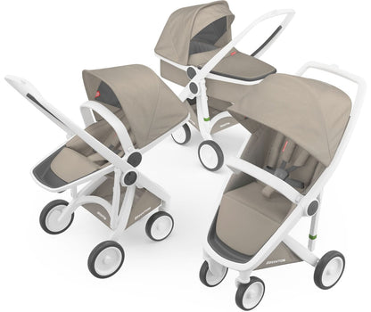 Greentom 3 in 1 Stroller - White/Sand - 8.71932E+12