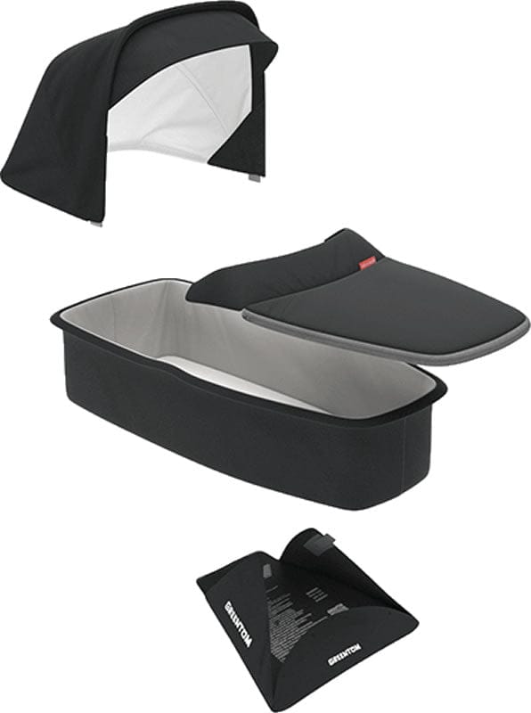 Greentom Carrycot Fabric & Mattress Set - Black - GTU6-CB-BLACK