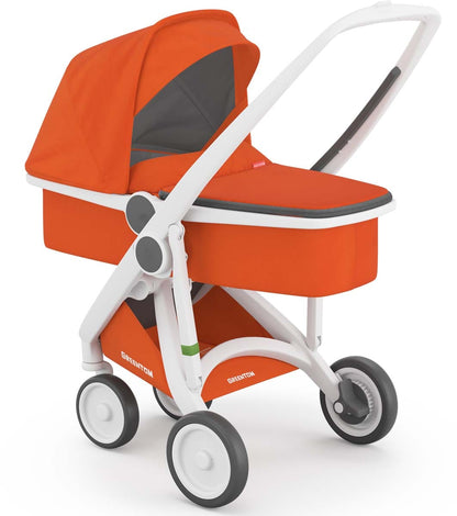 Greentom 3 in 1 Stroller - White/Orange - 8.71932E+12