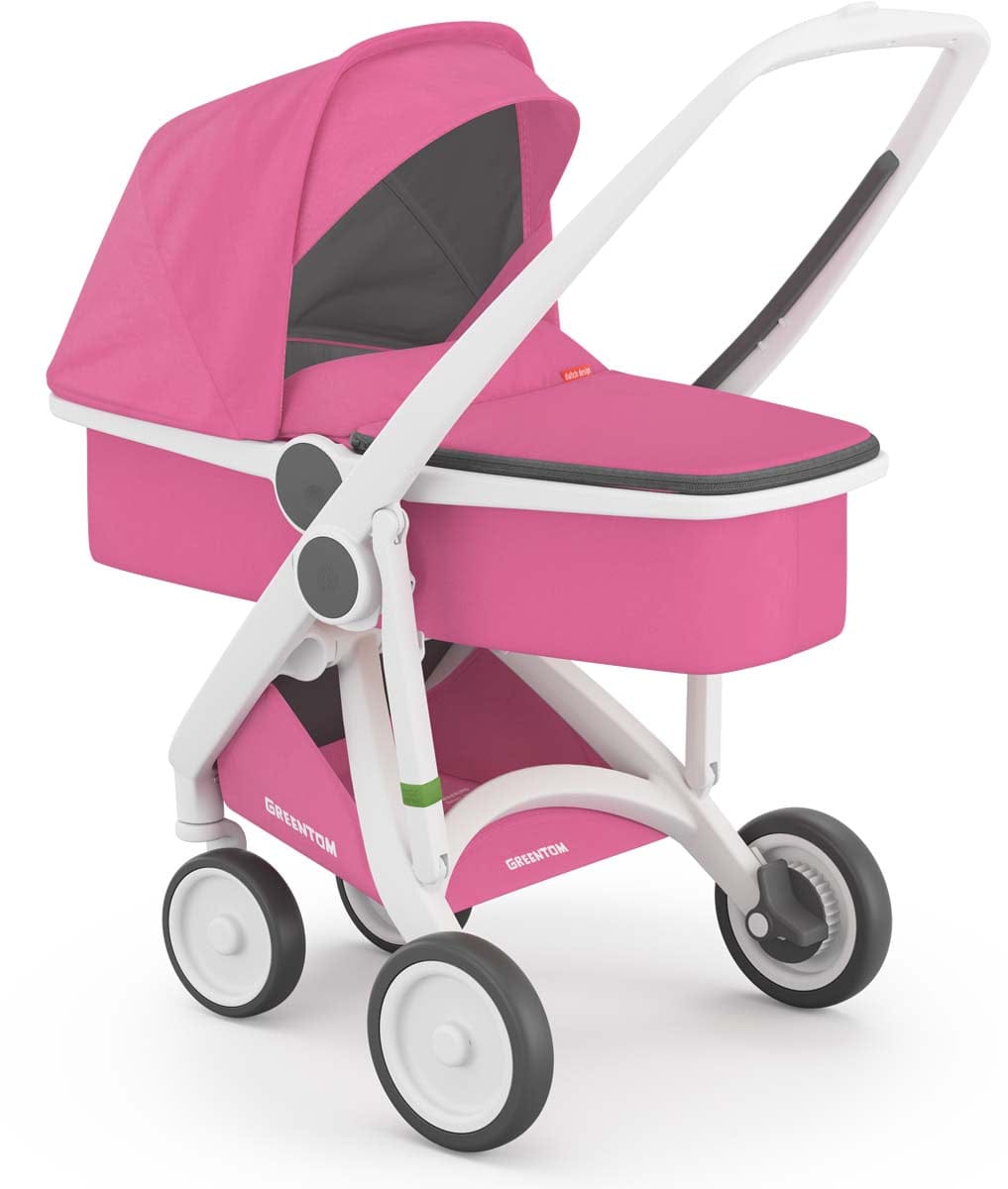 Greentom 3 in 1 Stroller - White/Pink - 8.71932E+12