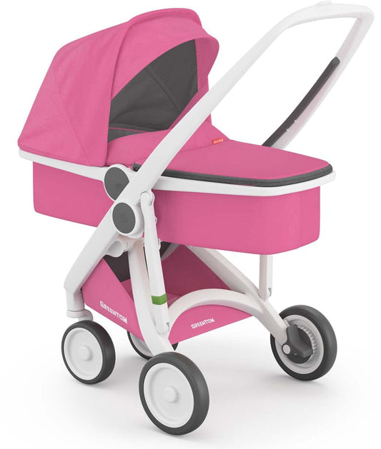Greentom Carrycot Stroller - White/Pink - 8.71932E+12