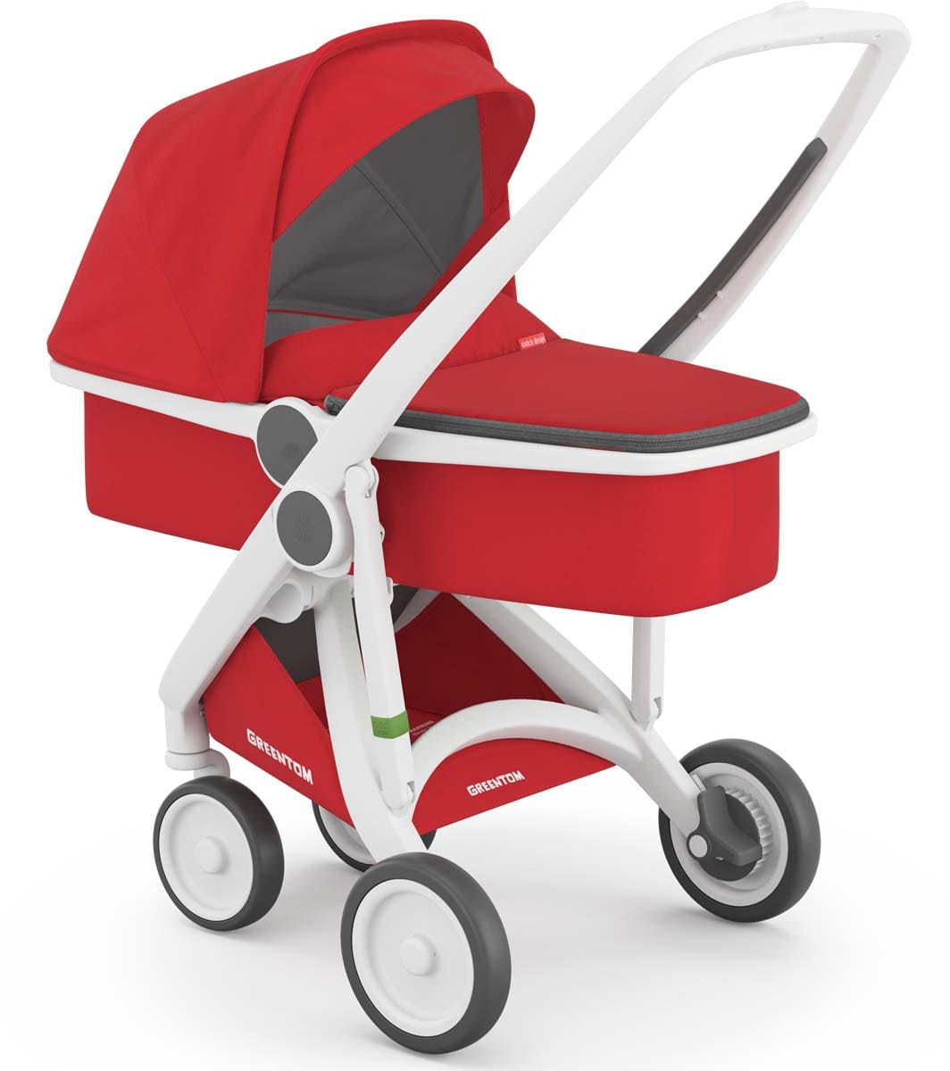 Greentom Carrycot Stroller - White/Red - 8.71932E+12