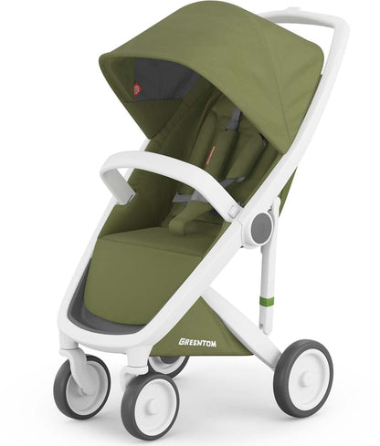 Greentom 2 in 1 Stroller - White/Olive - 8.71932E+12