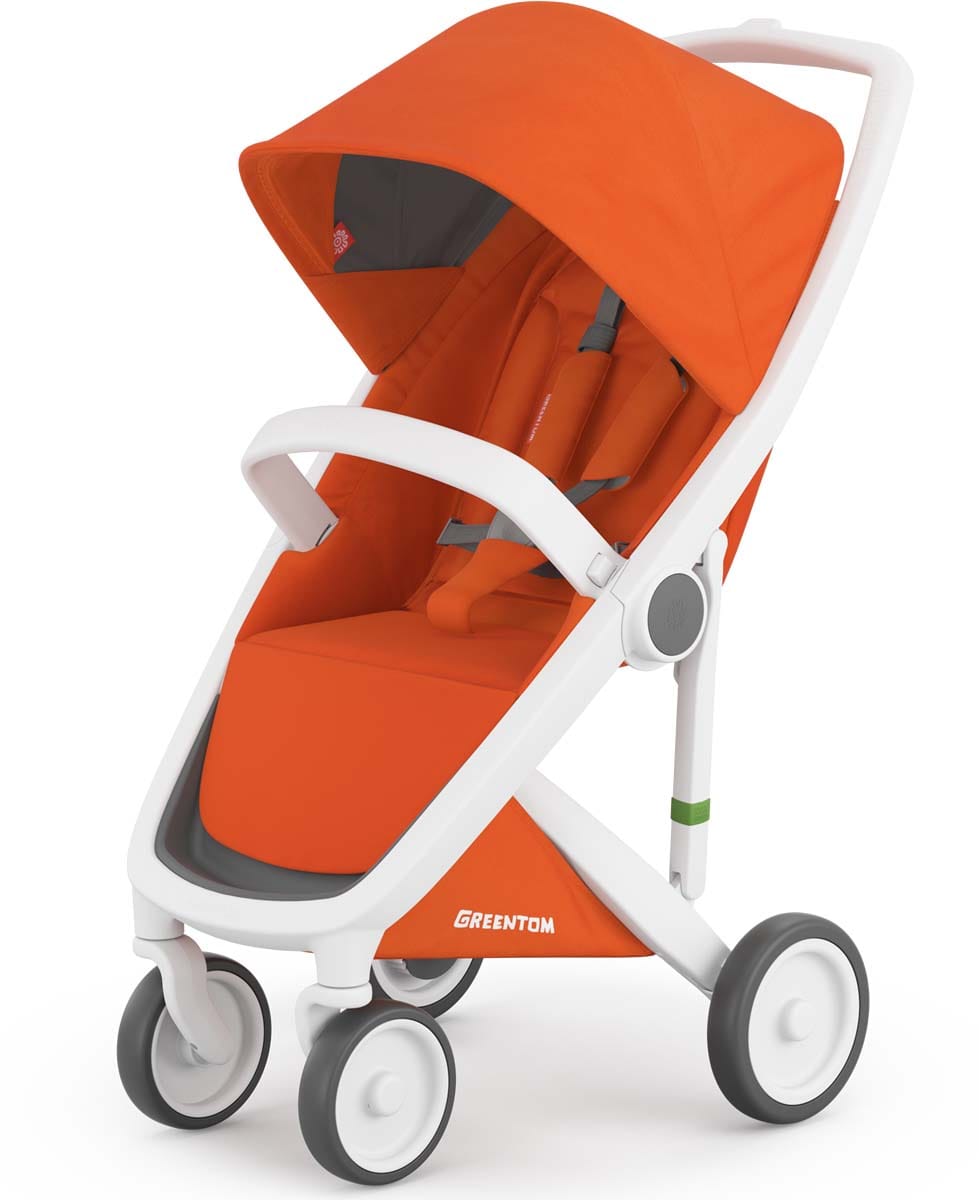 Greentom 3 in 1 Stroller - White/Orange - 8.71932E+12