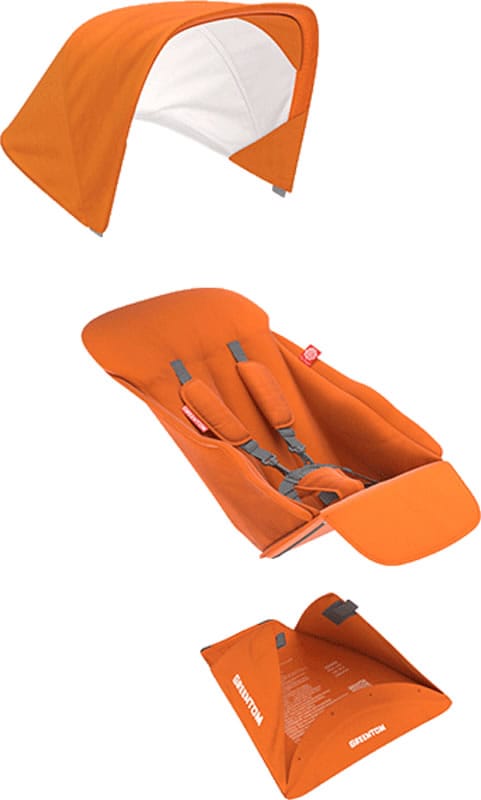 Greentom Reversible Seat Fabric Set - Orange - GTU7-CS-ORANGE