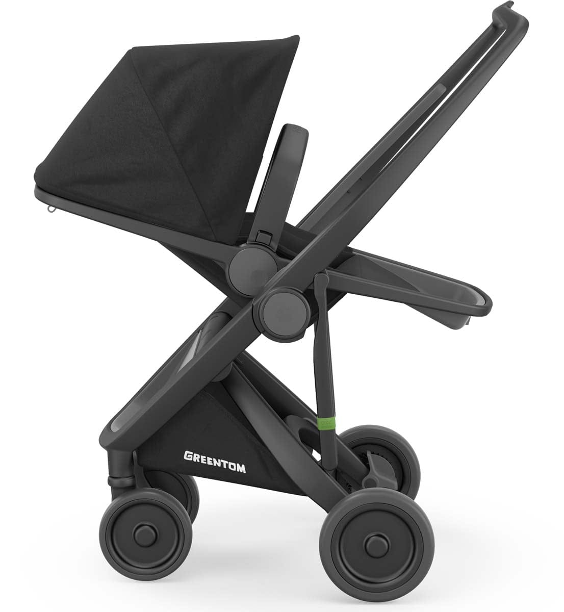 Greentom 2 in 1 Stroller - Black/Black - 8.71932E+12