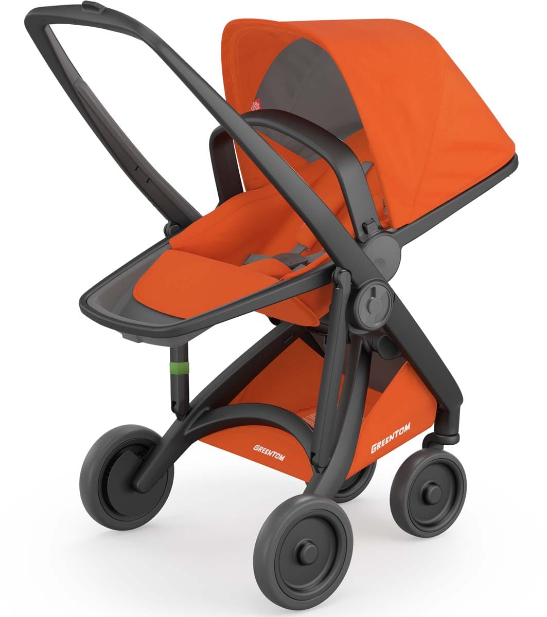Greentom 3 in 1 Stroller - Black/Orange - 8.71932E+12