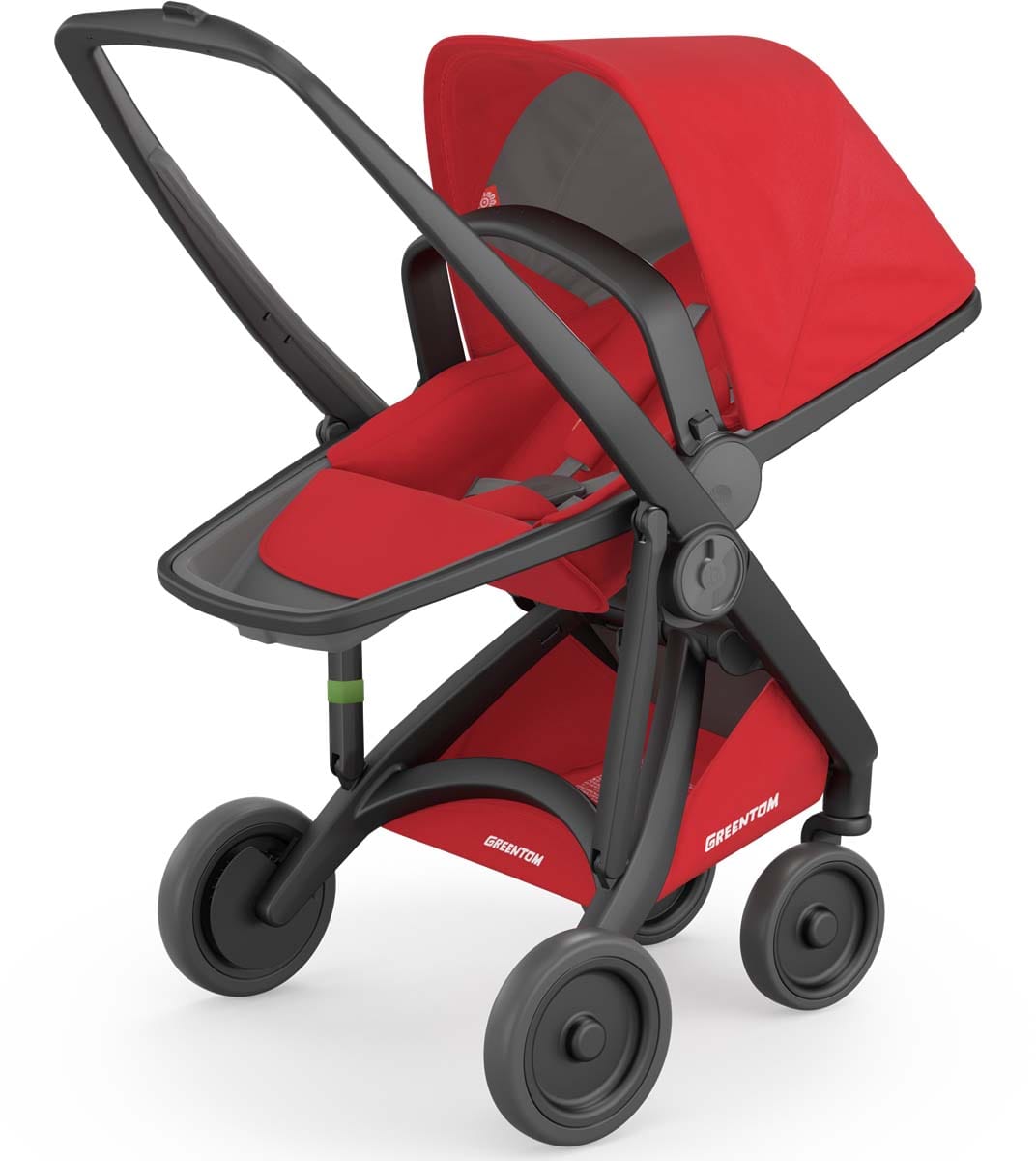 Greentom 2 in 1 Stroller - Black/Red - 8.71932E+12