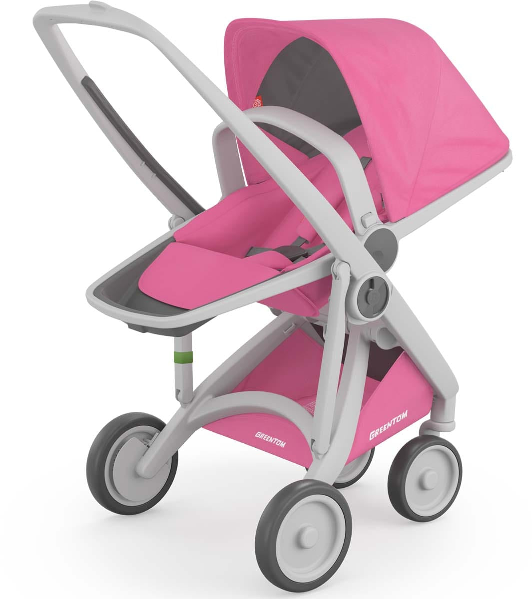 Greentom 2 in 1 Stroller - Grey/Pink - 8.71932E+12