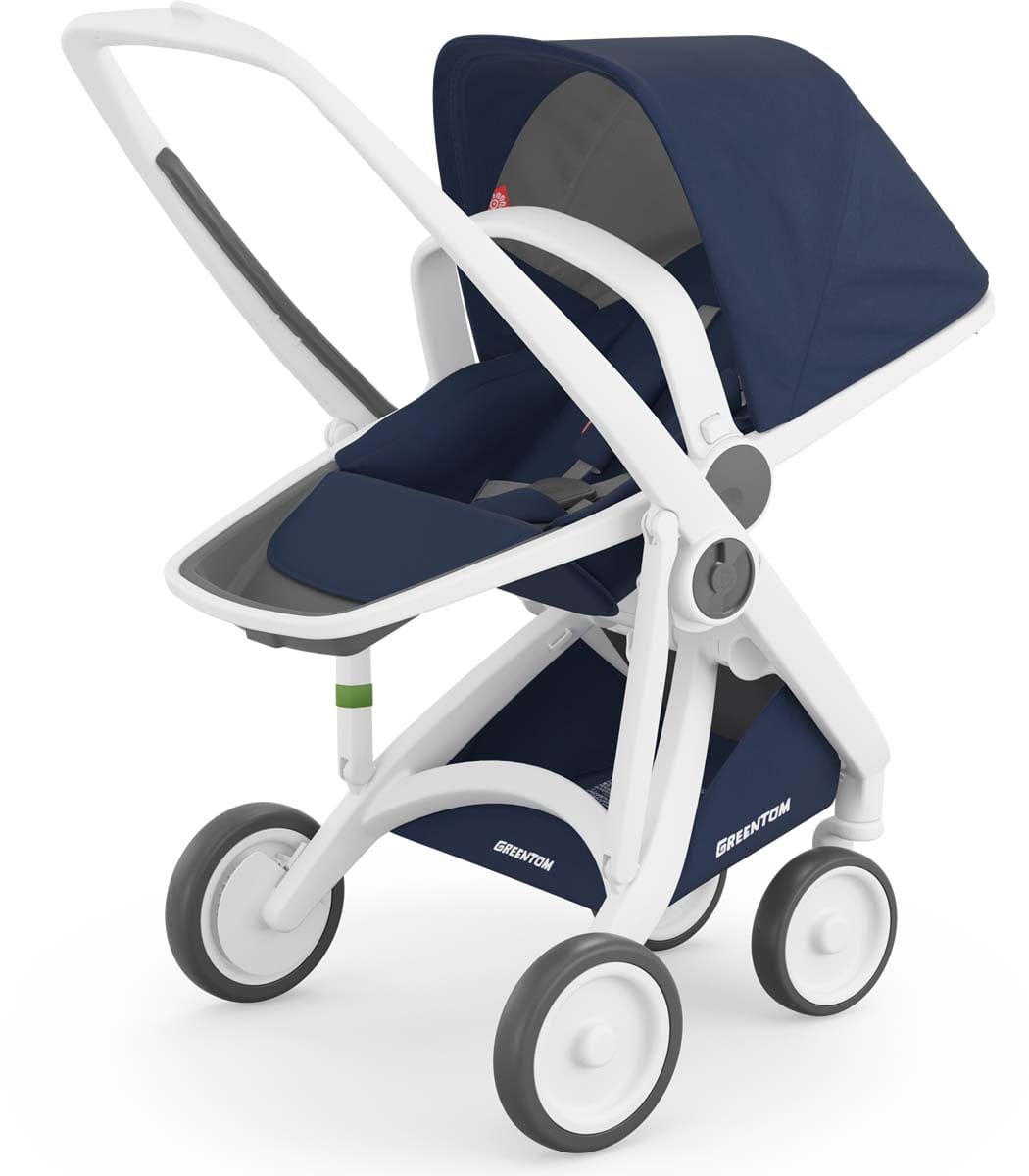 Greentom 3 in 1 Stroller - White/Blue
