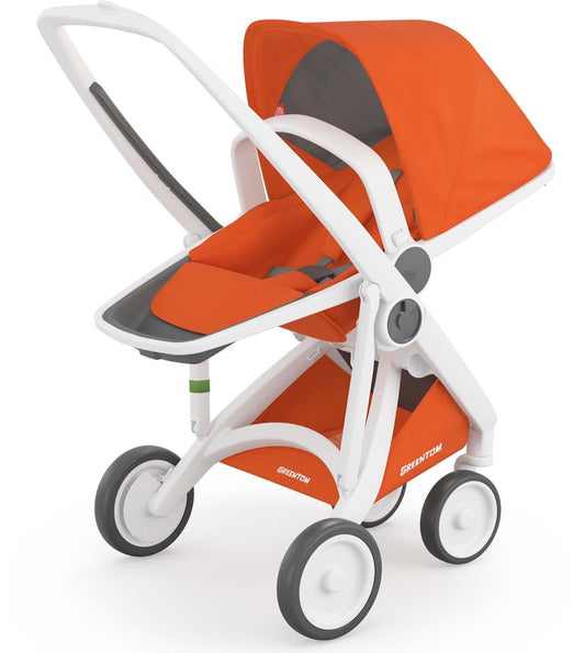 Greentom 2 in 1 Stroller - White/Orange - 8.71932E+12