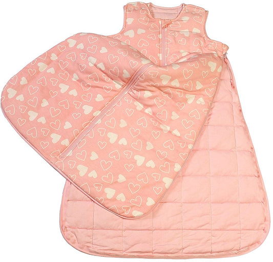 Gunamuna Bamboo Duvet Sleep Bag, Small - Hearts - 1700HES