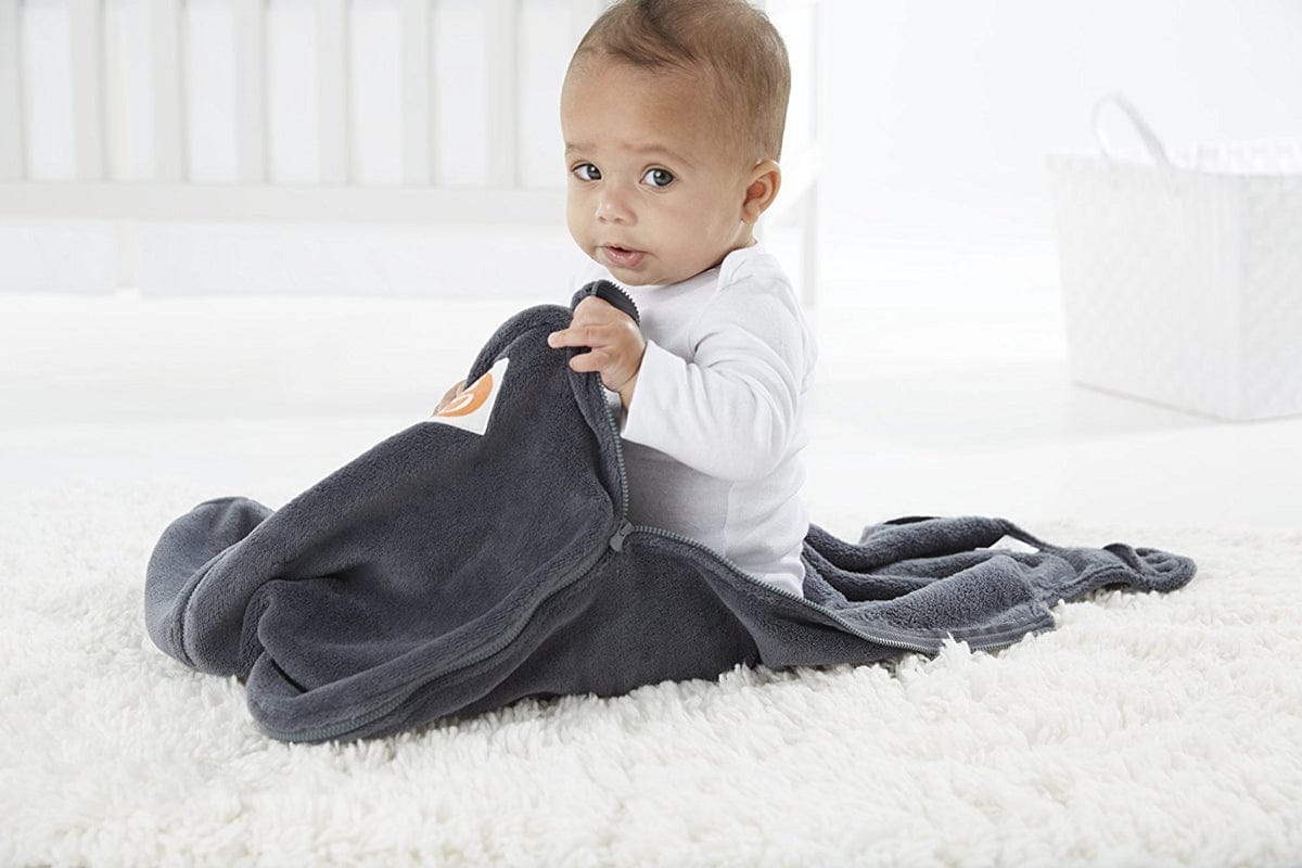 Gunamuna Plush Fleece Sleep Bag, Medium - Charcoal - 1111CRM
