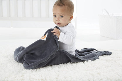 Gunamuna Plush Fleece Sleep Bag, Medium - Charcoal - 1111CRM