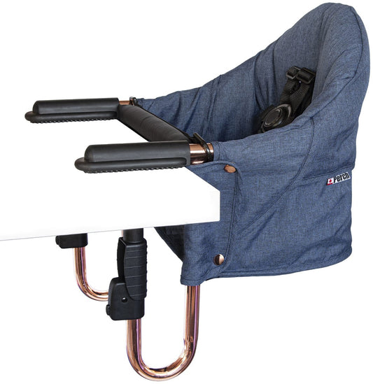 guzzie+Guss Perch Hanging High Chair - Copper Blue/Rose Gold Frame - GG201CB