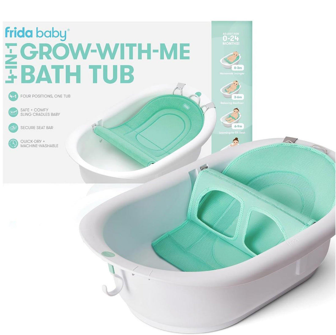FridaBaby 4-in-1 Grow-With-Me Bath Tub - 500001036