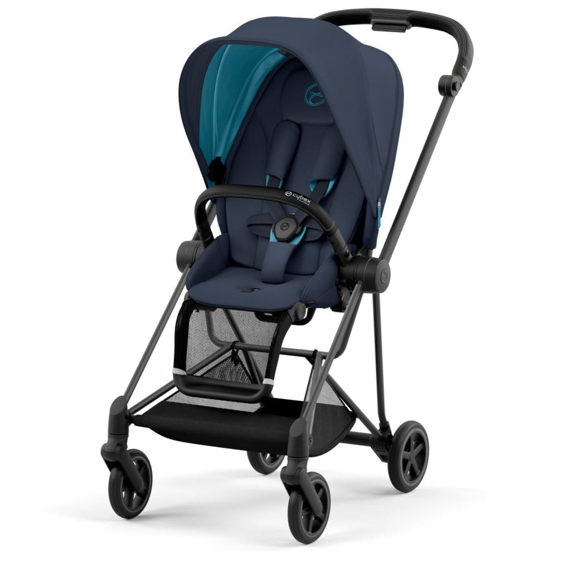 Cybex OPEN BOX MIOS 3 Stroller (One Box) - Matte Black / Black / Nautical Blue - 521004287-OB