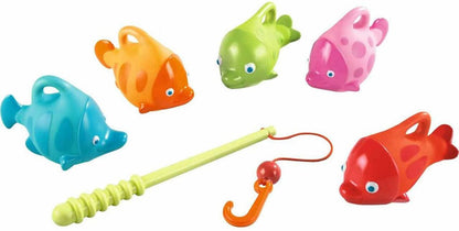 HABA Ocean Fishing Fun Bath Toy with 5 Squirting Fish - 305962