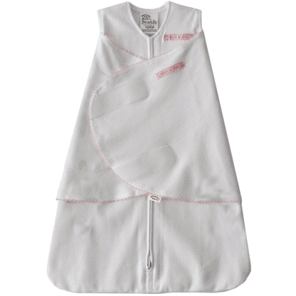 Halo 100% Cotton SleepSack Swaddle in Pink Pin Dot - Small