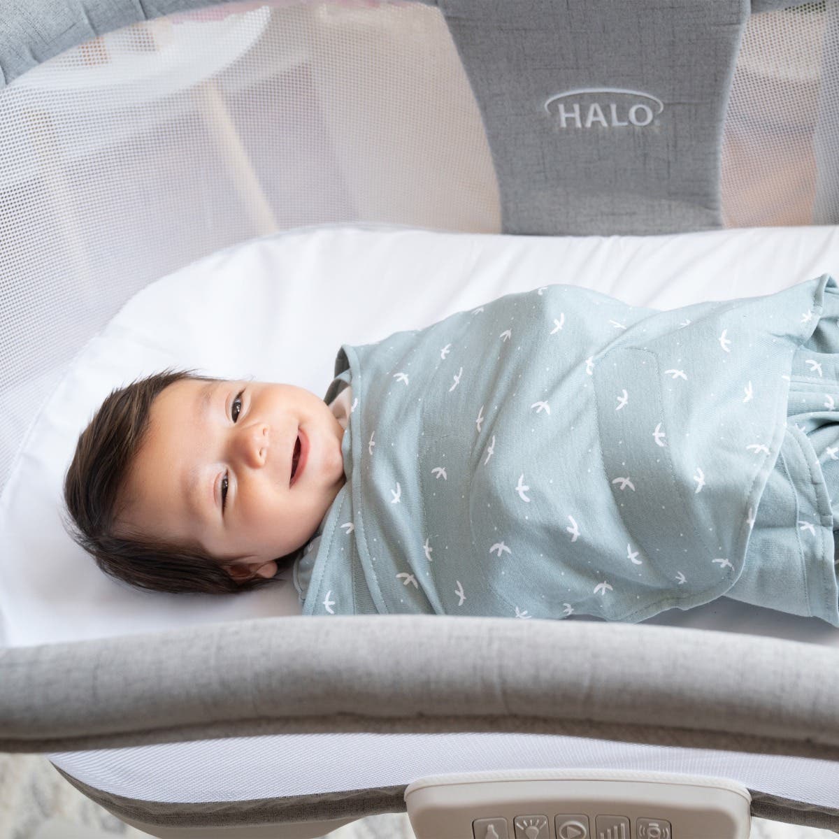 Halo 100% Cotton Swaddle TOG 1.5 - Blue Bird (Small) - 5085-HALO