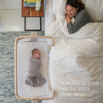 HALO 2-in-1 Bedside BassiNest Sleeper - Oat - 5243-HALO