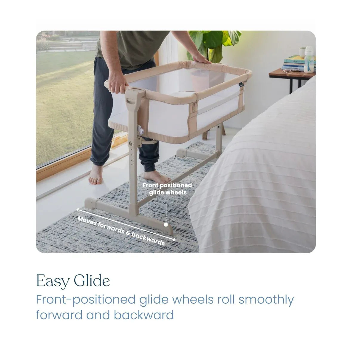 HALO 2-in-1 Bedside BassiNest Sleeper - Oat - 5243-HALO