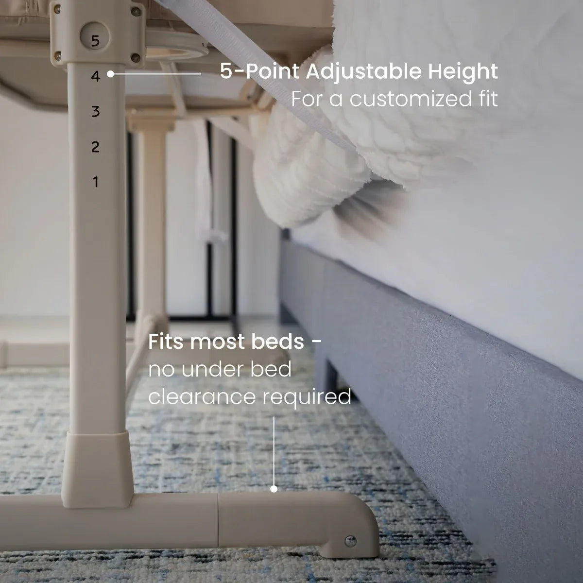 HALO 2-in-1 Bedside BassiNest Sleeper - Oat - 5243-HALO