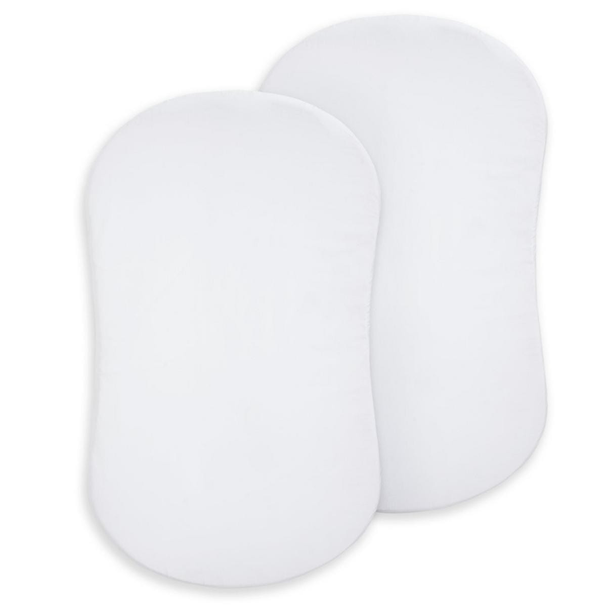 HALO BassiNest 100% Organic Cotton Fitted Sheet (2-Pack) - White