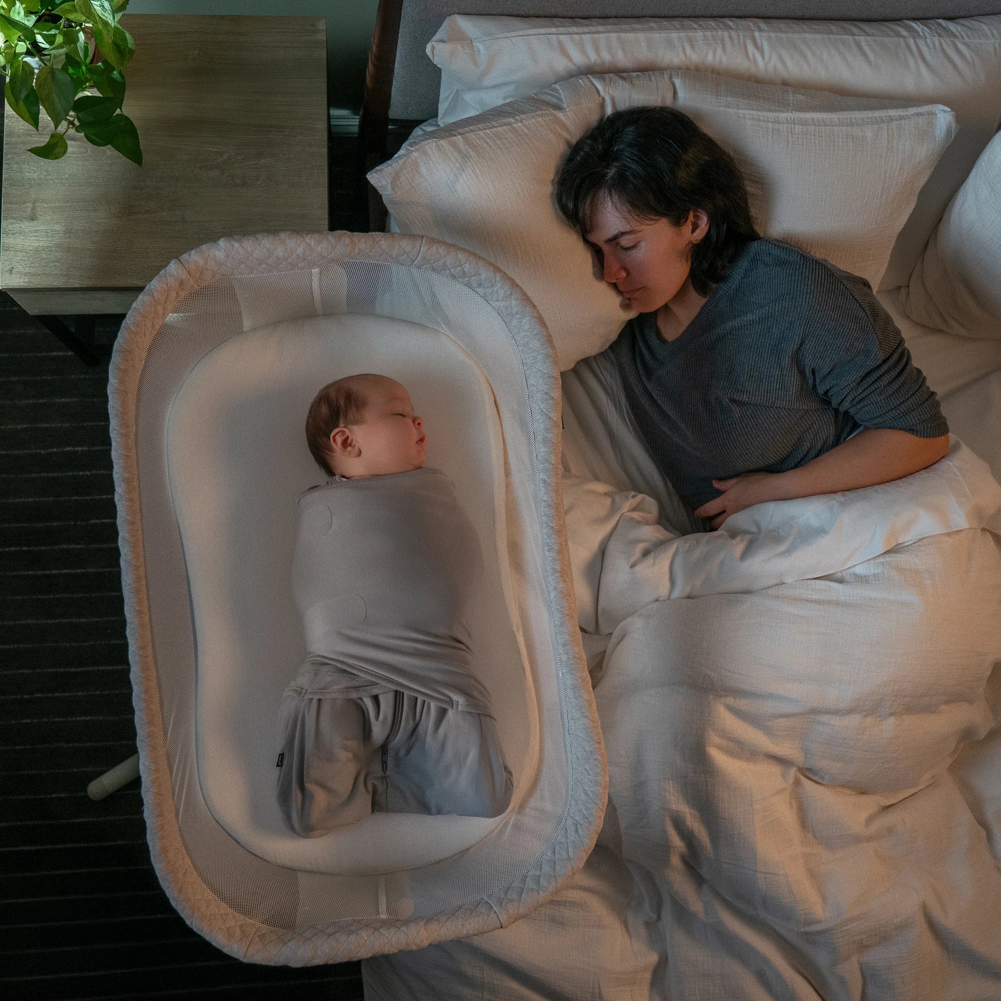 HALO BassiNest 100% Organic Cotton Muslin Fitted Sheet (2-pack) - Oat - 5332-HALO