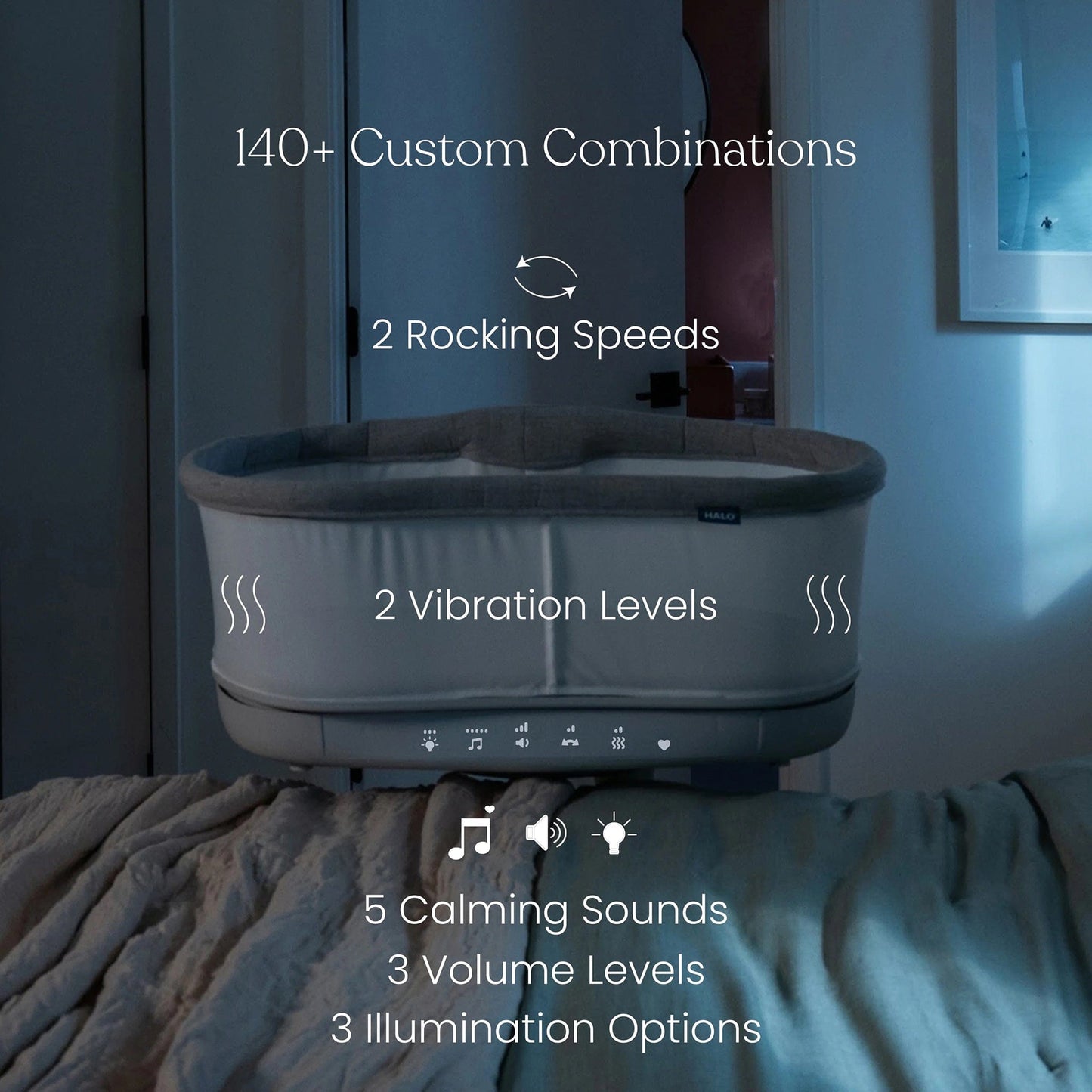 HALO BassiNest Connected Swivel Sleeper 3.0 Smart Bassinet - 4995-HALO