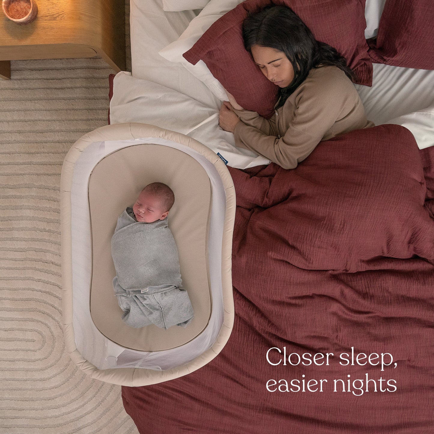 HALO BassiNest Lite Portable Bassinet - Oat - 5193-HALO
