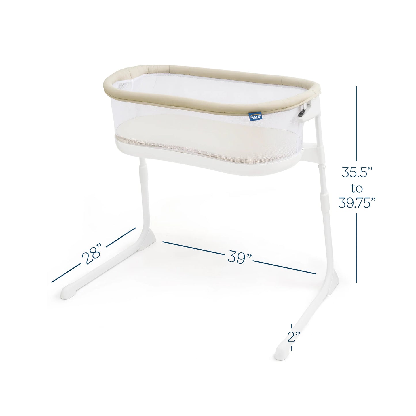 HALO BassiNest Lite Portable Bassinet - Oat - 5193-HALO