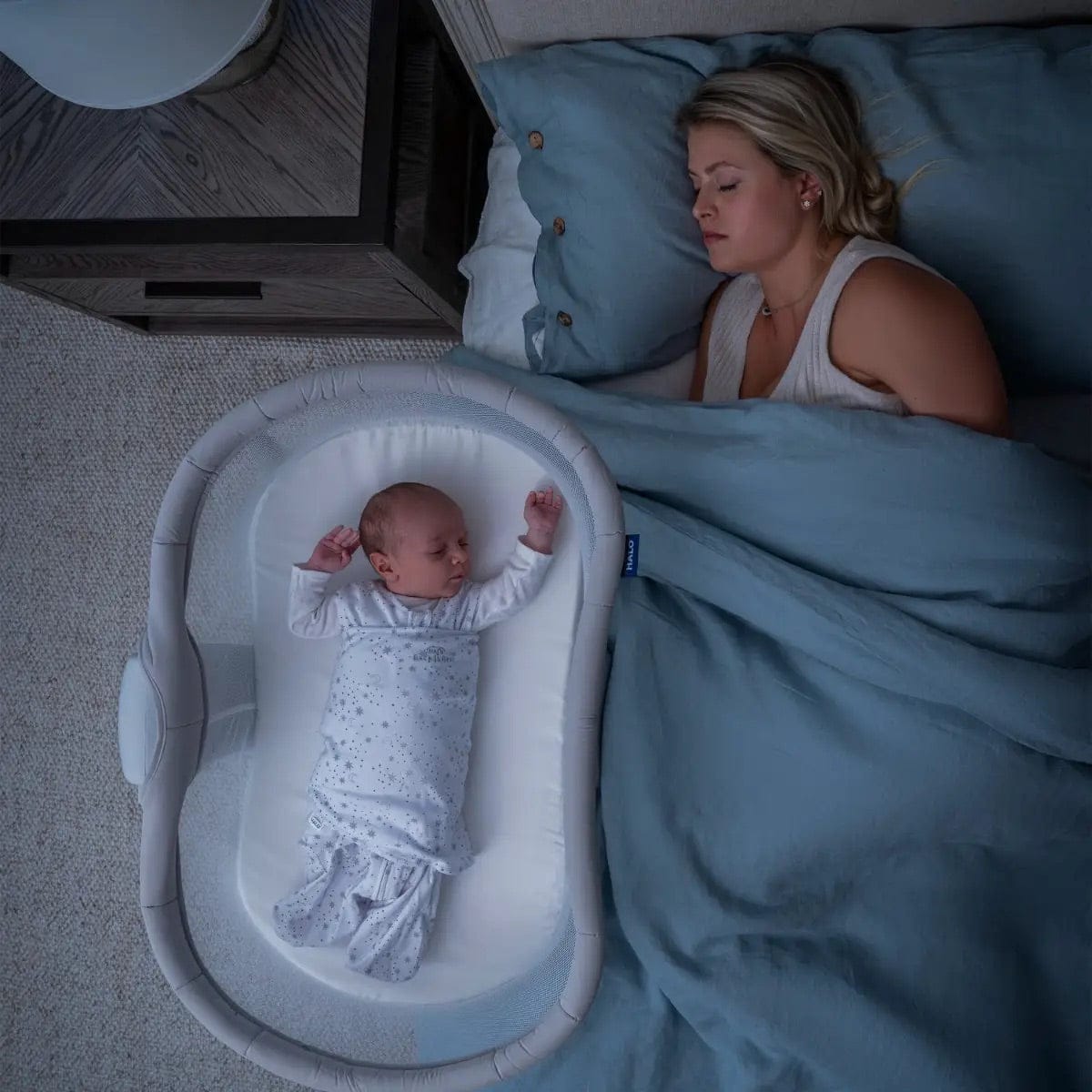 HALO BassiNest Soothing Swivel Sleeper 3.0 Bassinet - Grey - 4931-HALO